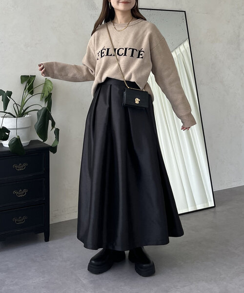 prose verse(プロズヴェール)の「ジャガードロゴニット(ニット/セーター・レディース・ブラック/ベージュ・LARGE/MEDIUM)」の22枚目の写真