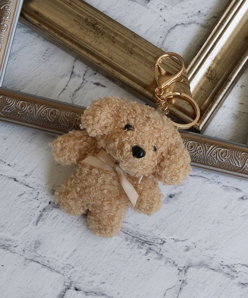 セール】トイプードル もこもこマスコットチャーム/キーホルダー