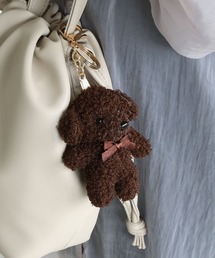 colleca la（コレカラ）の「トイプードル もこもこマスコットチャーム/キーホルダー（キーホルダー）」