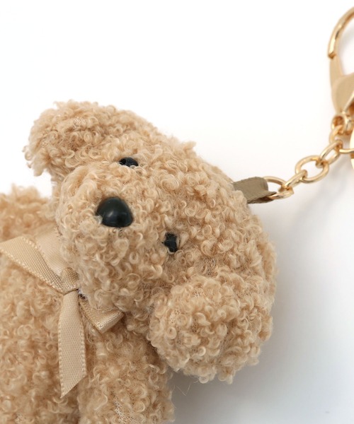トイプードル もこもこマスコットチャーム/キーホルダー（キーホルダー