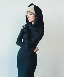ORIENT MILLINERY | オフショル / フーディー2WAY ニットワンピース(ワンピース)