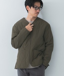 ITEMS URBANRESEARCH（アイテムズ アーバンリサーチ）の「キルティングVネックZIPブルゾン（ミリタリージャケット）」