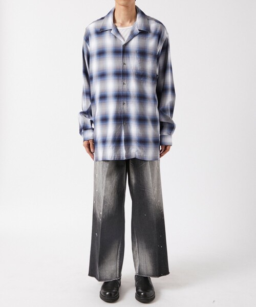 BOW WOW（バウワウ）の「【Bowwow/バウワウ】RAYON CHECK SHIRTS（シャツ/ブラウス・メンズ・ブルー・M/S）」の2枚目の写真