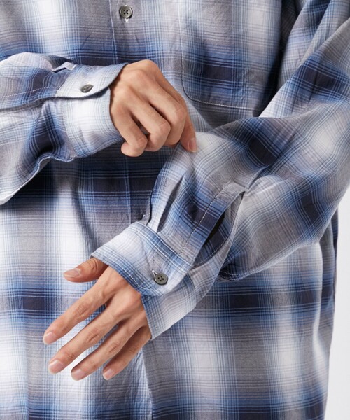 BOW WOW（バウワウ）の「【Bowwow/バウワウ】RAYON CHECK SHIRTS（シャツ/ブラウス・メンズ・ブルー・M/S）」の10枚目の写真