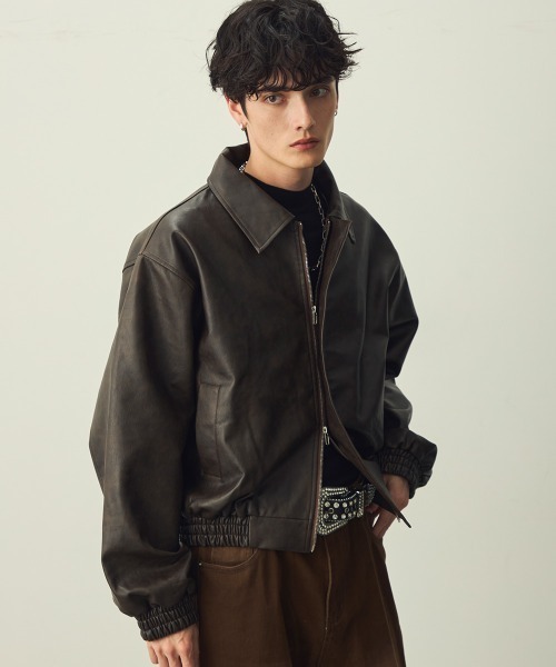 Shoowtime（ショウタイム）の「Synthetic leather short blouson