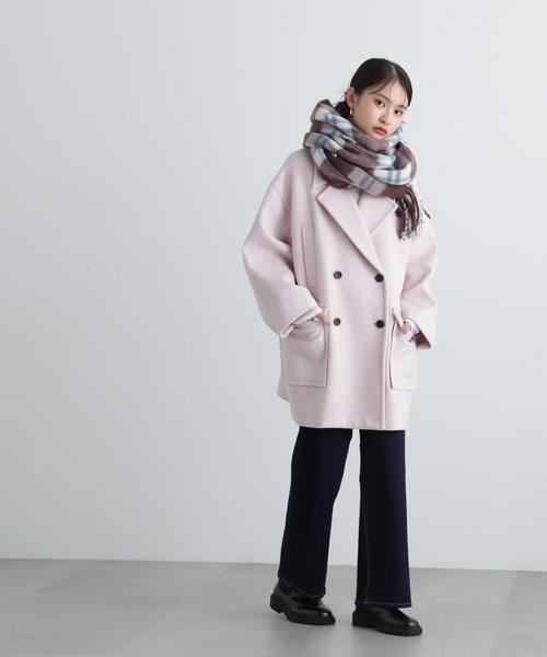 N.（N. Natural Beauty Basic）（エヌエヌナチュラルビューティーベーシック）の「◆フリンジチェックストール（ストール/ショール・レディース・ブルー系その他/ブラウン系その他・ﾌﾘ-）」の14枚目の写真