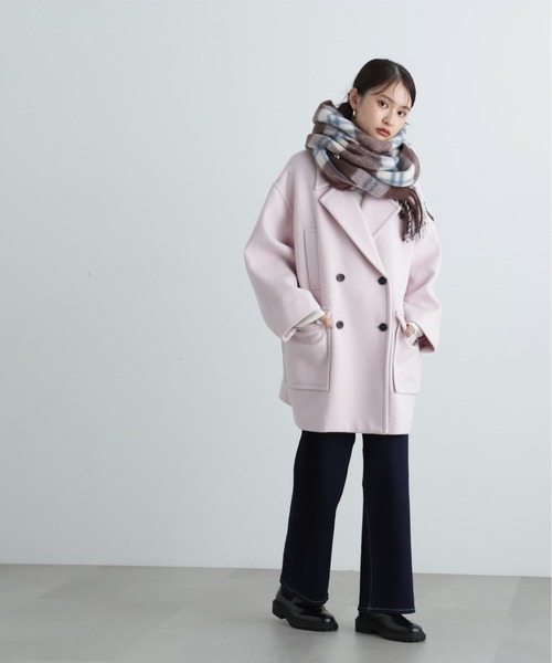 N.（N. Natural Beauty Basic）（エヌエヌナチュラルビューティーベーシック）の「◆フリンジチェックストール（ストール/ショール・レディース・ブルー系その他/ブラウン系その他・ﾌﾘ-）」の5枚目の写真