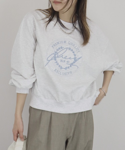 セール】【ZOZO限定】ラウンド刺繍ロゴスウェット 英字プリント