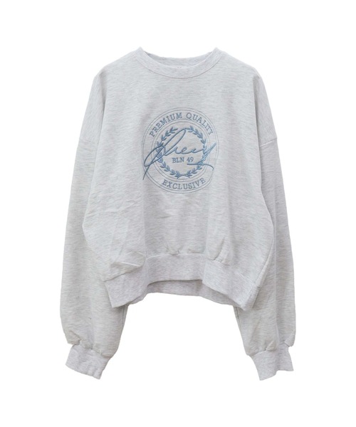 トレーナー スウェット 「ZOZO限定」ラウンド刺繍ロゴスウェット 英字プリント カレッジスウェット シンプル  カジュアル ベーシック ホワイト 白 ZOZO限定】ラウンド刺繍ロゴスウェット 英字プリント カレッジ