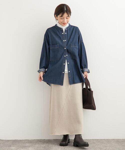 URBAN RESEARCH DOORS（アーバンリサーチドアーズ）の「ローゲージインレイイージースカート（スカート・レディース・ライトグレー/ライトベージュ・MEDIUM）」の11枚目の写真