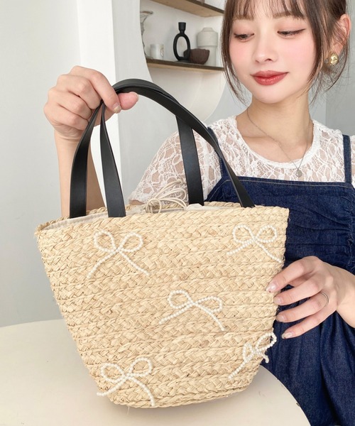 【新作】パールリボンバッグ♡究極のリボンバッグ♡リボンカゴバッグ♡マイコバッグ 新作】パールリボンバッグ♡究極のリボンバッグ♡リボンカゴ