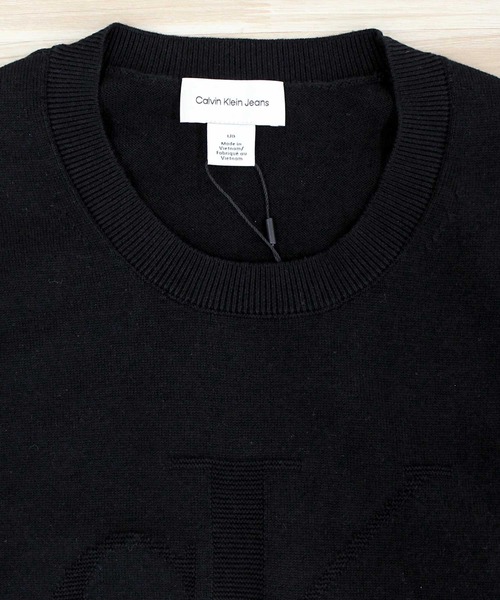 Calvin Klein（カルバン・クライン）の「CK スムースコットンセーター Smooth Cotton Sweater（ニット/セーター・メンズ・ブラック・M/L）」の4枚目の写真