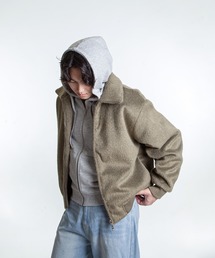 ZIP FIVE -White Line-（ジップファイブホワイトライン）の「【White Line】 シャギー ジップ ブルゾン / 短丈 アウター（ブルゾン）」