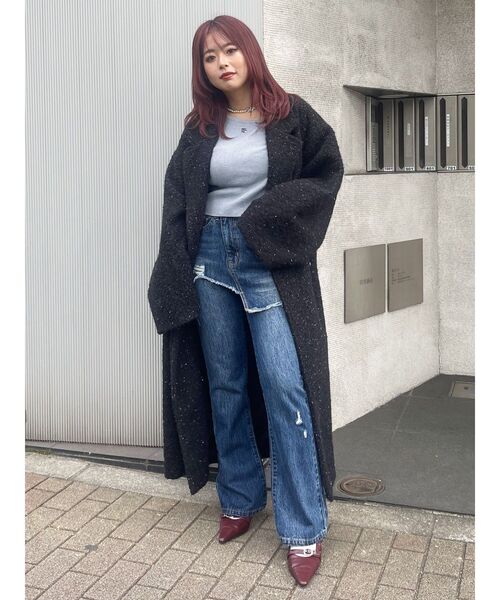 EVRIS(エヴリス)の「ラップデザインフレアデニムパンツ(デニムパンツ・レディース・インディゴブルー/ライトブルー・MEDIUM/SMALL)」の16枚目の写真