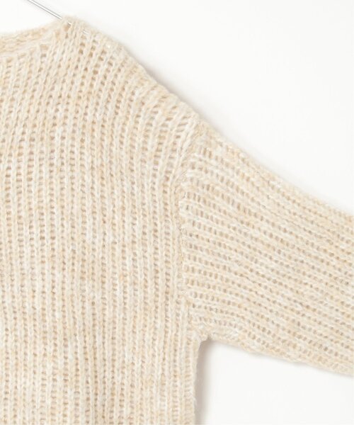 notch.（ノッチ）の「ボートネック裾クルンプルオーバー（ニット/セーター・レディース・ベージュ/グレー・M）」の19枚目の写真