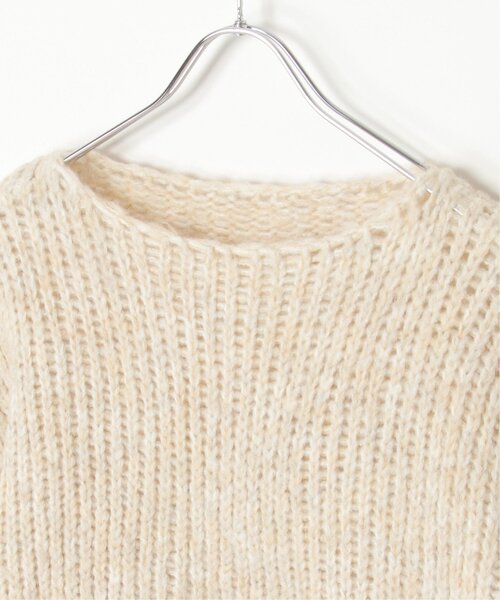 notch.（ノッチ）の「ボートネック裾クルンプルオーバー（ニット/セーター・レディース・ベージュ/グレー・M）」の22枚目の写真