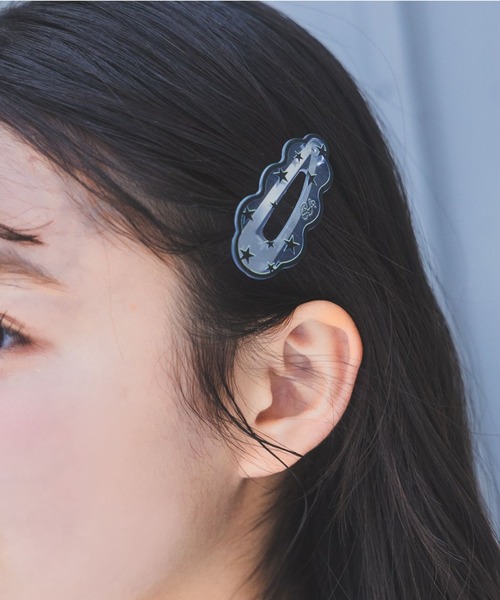 repipi armario（レピピ アルマリオ）の「ナミナミ2Pパッチンピン（ヘアピン・キッズ・ブラック/パープル/ホワイト/ライトブルー・FREE）」の3枚目の写真