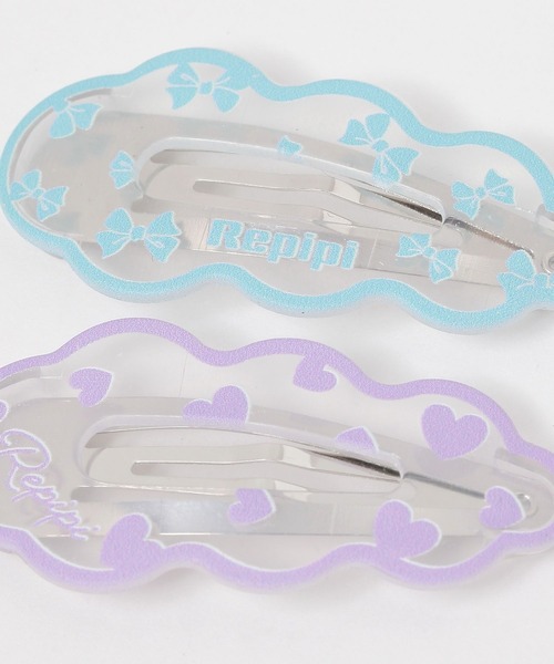 repipi armario（レピピ アルマリオ）の「ナミナミ2Pパッチンピン（ヘアピン・キッズ・ブラック/パープル/ホワイト/ライトブルー・FREE）」の20枚目の写真