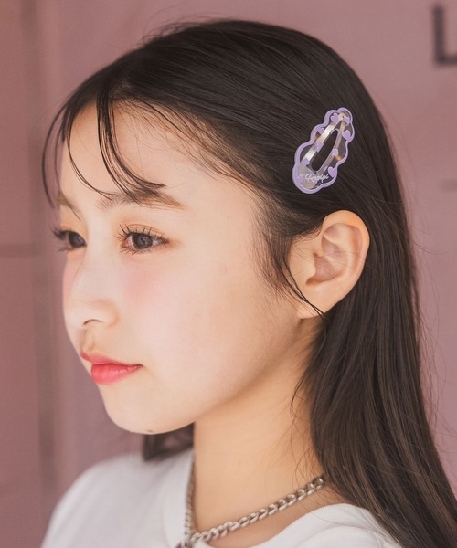 repipi armario（レピピ アルマリオ）の「ナミナミ2Pパッチンピン（ヘアピン・キッズ・ブラック/パープル/ホワイト/ライトブルー・FREE）」の5枚目の写真
