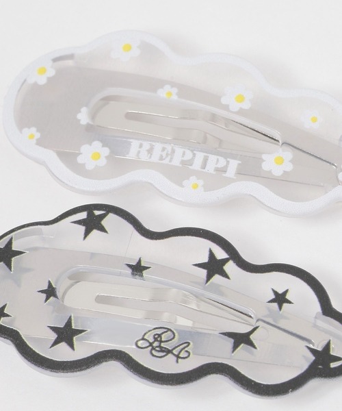 repipi armario（レピピ アルマリオ）の「ナミナミ2Pパッチンピン（ヘアピン・キッズ・ブラック/パープル/ホワイト/ライトブルー・FREE）」の19枚目の写真
