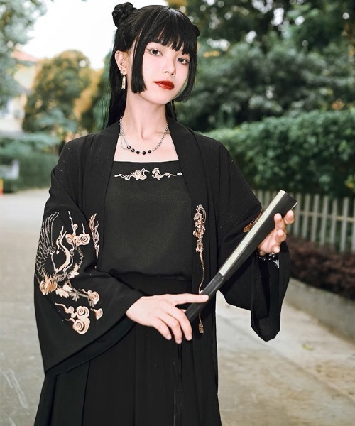 A‘gem 9（エージェムナイン）の「A'GEM/9 × .kom 『古怪舎/グガイシャ』 ロングカーディガン（カーディガン/ボレロ・レディース・ブラック・L/M）」の2枚目の写真