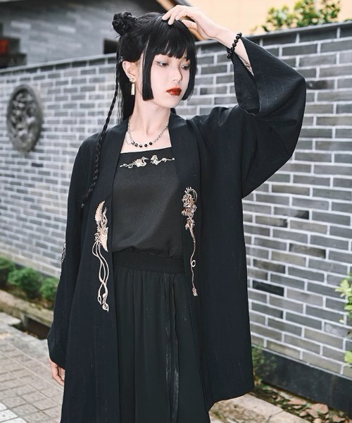 A‘gem 9（エージェムナイン）の「A'GEM/9 × .kom 『古怪舎/グガイシャ』 ロングカーディガン（カーディガン/ボレロ・レディース・ブラック・L/M）」の5枚目の写真