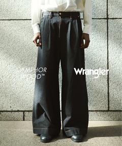 Wrangler × CamphorWood 】front zip 2tuck wide baggy flare broken