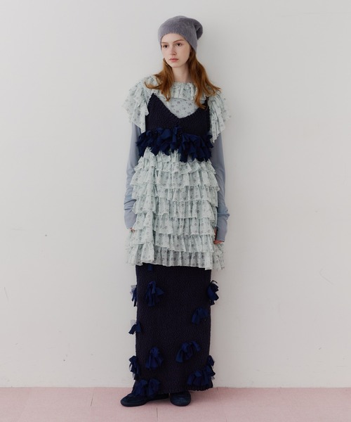 メニーリボンニットビスチェ【セットアップ対応】（その他トップス