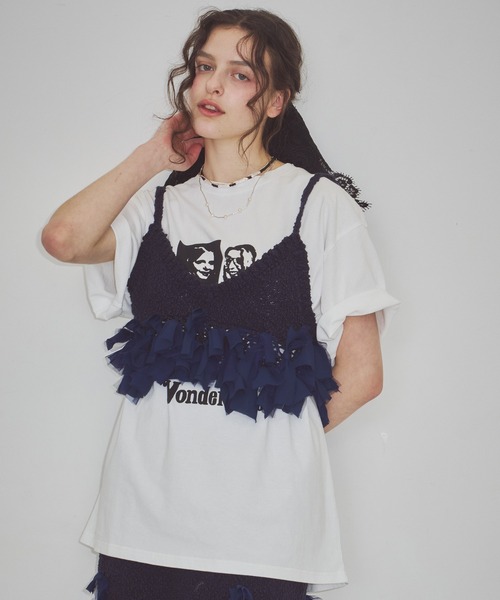 メニーリボンニットビスチェ【セットアップ対応】（その他トップス