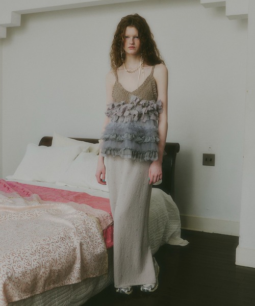 な*ん様 J1U by LA BELLE ETUDE メニーリボンニットビスチェ J1U by LA BELLE ETUDE メニーリボンニットビスチェ