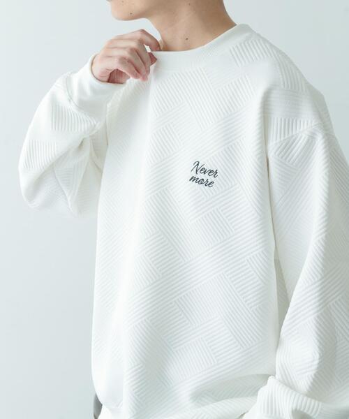 ITEMS URBANRESEARCH(アイテムズ アーバンリサーチ)の「『XLサイズあり』刺繍ジャカードロングスリーブカットソー(スウェット・メンズ・ブラック/ベージュ系その他/ブラウン/ホワイト・X-LARGE/LARGE/MEDIUM)」の14枚目の写真