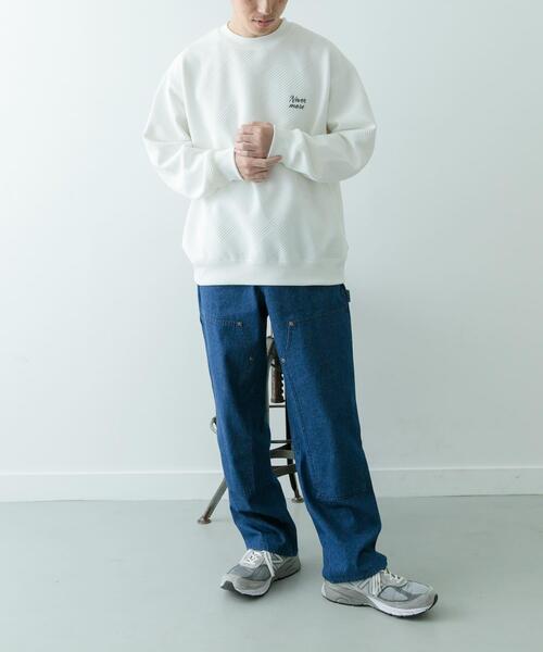 ITEMS URBANRESEARCH(アイテムズ アーバンリサーチ)の「『XLサイズあり』刺繍ジャカードロングスリーブカットソー(スウェット・メンズ・ブラック/ベージュ系その他/ブラウン/ホワイト・X-LARGE/LARGE/MEDIUM)」の12枚目の写真