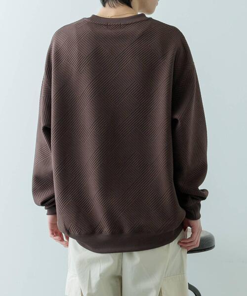 セール】『XLサイズあり』刺繍ジャカードロングスリーブカットソー