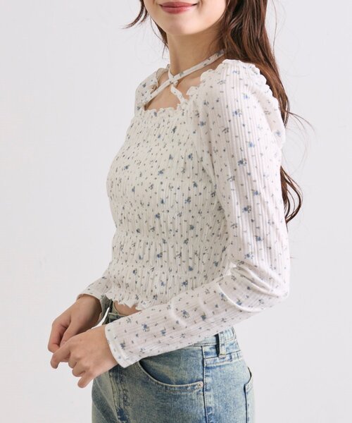 OLIVE des OLIVE（オリーブデオリーブ）の「シャーリングロンT（Tシャツ/カットソー・レディース・オフホワイト/アイボリー/ホワイト/ブラック・FREE）」の11枚目の写真