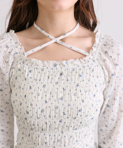 OLIVE des OLIVE（オリーブデオリーブ）の「シャーリングロンT（Tシャツ/カットソー・レディース・オフホワイト/アイボリー/ホワイト/ブラック・FREE）」の5枚目の写真