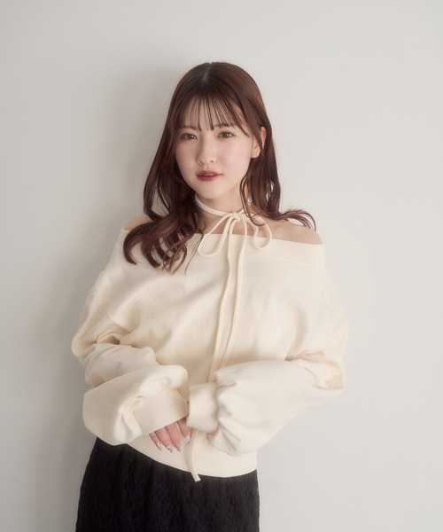 mellowneon オフショルフリルスウェットグレー 25 AW 9/17(wed.) 19:00