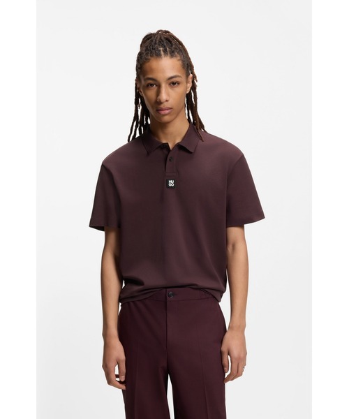 【しん】【新品タグ付】HUGO BOSS ポロシャツ ブラック オレンジ HUGO BOSS｜ヒューゴボス（メンズ）のポロシャツ（ブラウン/茶色系