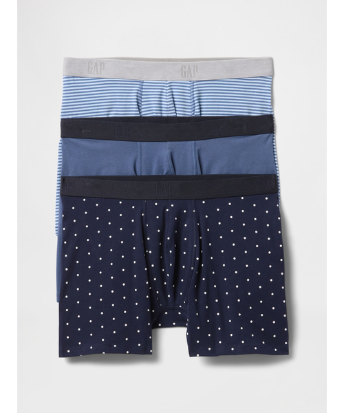 GAP(ギャップ)の「5インチ ボクサーブリーフ(3枚セット)(ボクサーパンツ・メンズ・ブラック/インディゴブルー/グリーン/ベージュ・M/L/XL/S)」の4枚目の写真