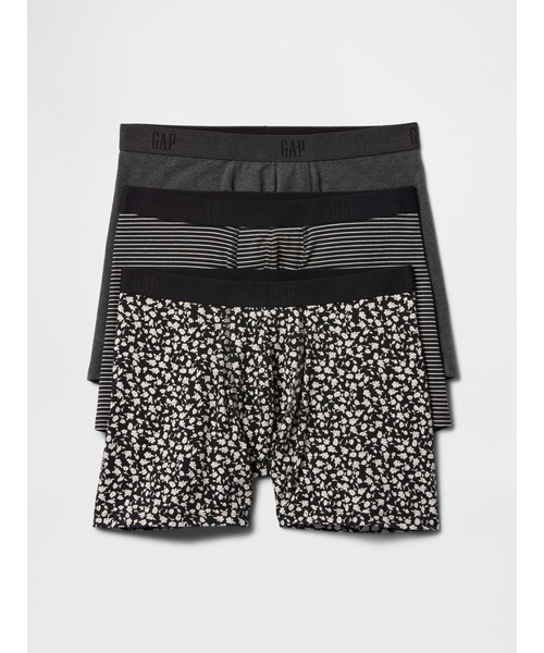 GAP(ギャップ)の「5インチ ボクサーブリーフ(3枚セット)(ボクサーパンツ・メンズ・ブラック/インディゴブルー/グリーン/ベージュ・M/L/XL/S)」の2枚目の写真