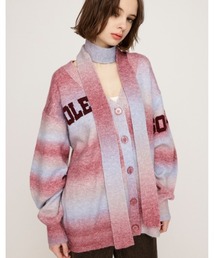 SLY - SLY スライ ニット ピンク LAMBSWOOL ハイネック トップス SLY（スライ）の「MULTI BORDER KNIT TOPS マルチボーダー