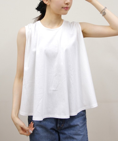 ORCIVAL(オーシバル)の「ORCIVAL/オーシバル スリーブレスブラウス SLEEVELESS BLOUSE OR-C0422 OEJ(シャツ/ブラウス・レディース・ブラック/グレー/ホワイト・1)」の2枚目の写真