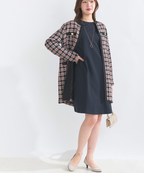 PICCIN PERLA(ピッチンペルラ)の「バックプリーツワンピース(ワンピース・レディース・ブラック/ネイビー・M)」の18枚目の写真