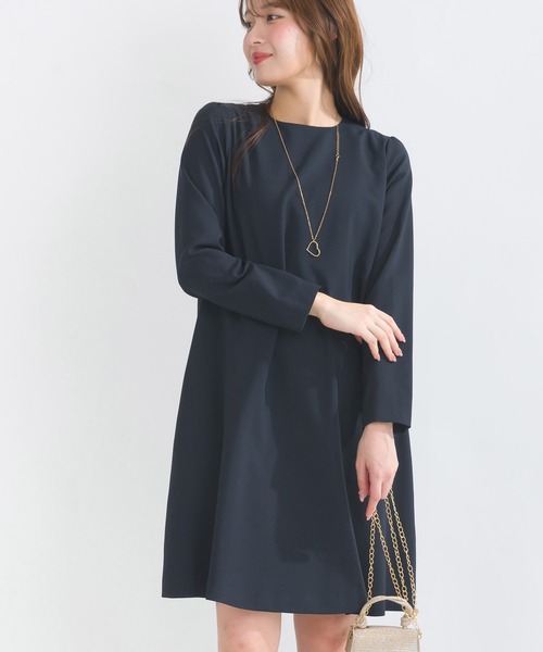 PICCIN PERLA(ピッチンペルラ)の「バックプリーツワンピース(ワンピース・レディース・ブラック/ネイビー・M)」の14枚目の写真