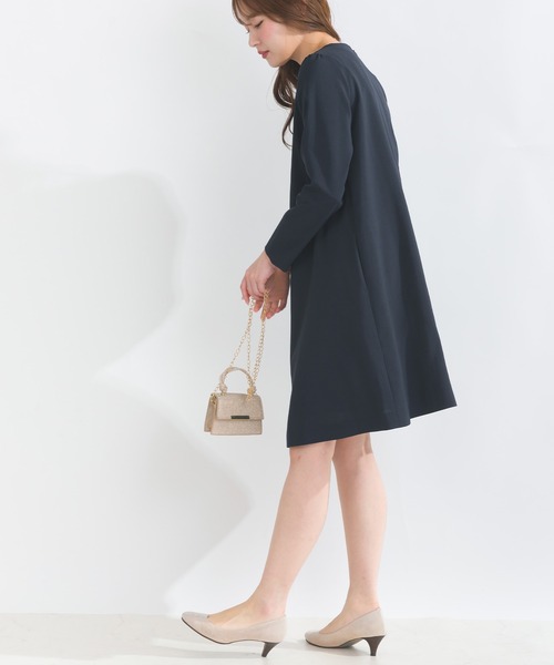 PICCIN PERLA(ピッチンペルラ)の「バックプリーツワンピース(ワンピース・レディース・ブラック/ネイビー・M)」の16枚目の写真