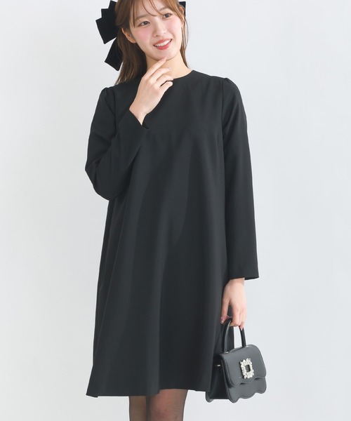 PICCIN PERLA(ピッチンペルラ)の「バックプリーツワンピース(ワンピース・レディース・ブラック/ネイビー・M)」の7枚目の写真