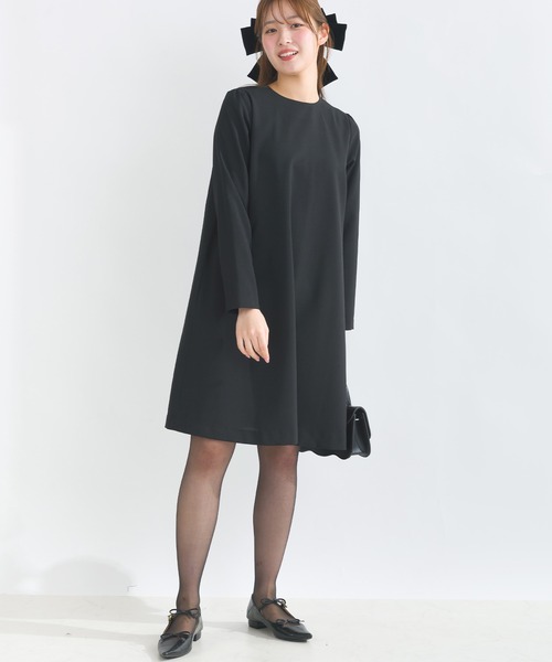 PICCIN PERLA(ピッチンペルラ)の「バックプリーツワンピース(ワンピース・レディース・ブラック/ネイビー・M)」の8枚目の写真