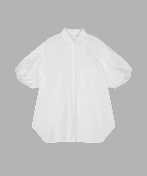 JNBY（ジェーエヌビーワイ）の「Airy Ballon-sleeve Shirt / エアリーバルーンスリーブシャツ（シャツ/ブラウス・レディース・ブラック/ホワイト・38/40/36）」の9枚目の写真