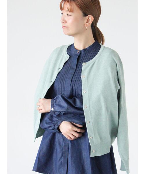 Lugnoncure（ルノンキュール）の「もちもちクルーネックカーディガン（カーディガン/ボレロ・レディース・ブラック/ピンク/ミント/グレー・F）」の3枚目の写真