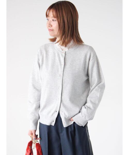 Lugnoncure（ルノンキュール）の「もちもちクルーネックカーディガン（カーディガン/ボレロ・レディース・ブラック/ピンク/ミント/グレー・F）」の11枚目の写真