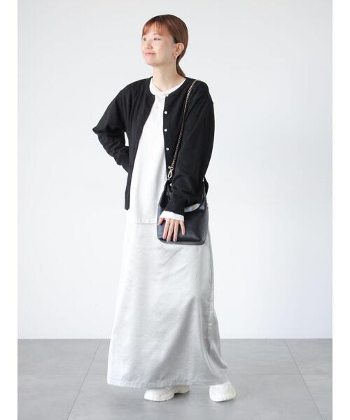 Lugnoncure（ルノンキュール）の「もちもちクルーネックカーディガン（カーディガン/ボレロ・レディース・ブラック/ピンク/ミント/グレー・F）」の13枚目の写真